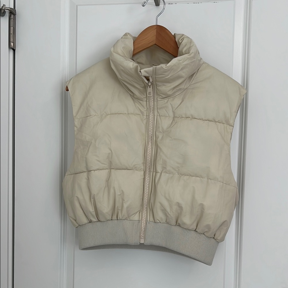 Cream Puffer Vest